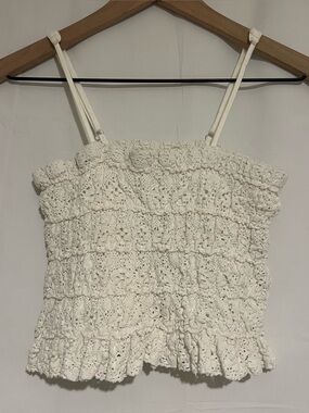 Ocean Drive Cotton Crochet Tank Top